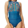PIHA Glastonbury Mesh High Neck    цял бански, P4488GY